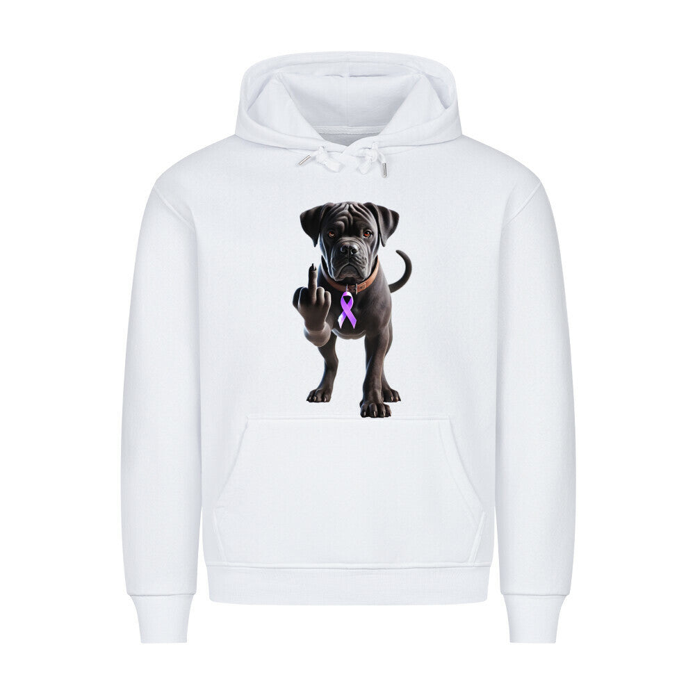Premium Hoodie "Cane Corso - Fuck Cancer" Weiß – hunde-shirt.de