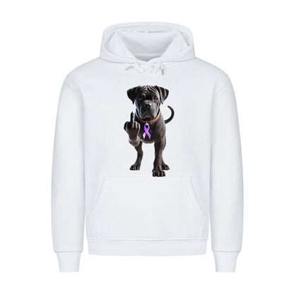 Premium Hoodie "Cane Corso - Fuck Cancer" Weiß – hunde-shirt.de