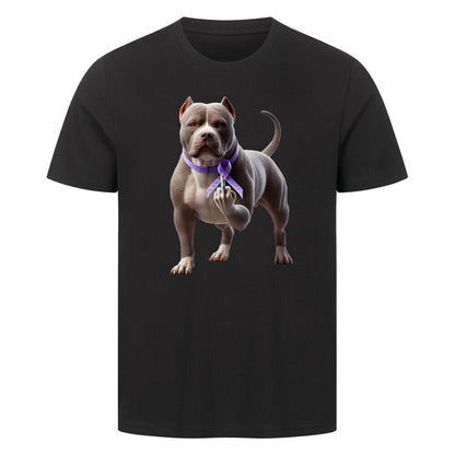 Premium T-Shirt "American Bully - Fuck Cancer" Schwarz – hunde-shirt.de