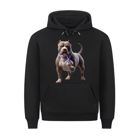 Premium Hoodie "American Bully - Fuck Cancer" Schwarz – hunde-shirt.de
