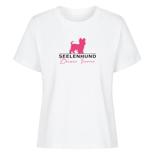 Premium Organic Damen-Shirt "Biewer Terrier - Seelenhund" Weiß – hunde-shirt.de