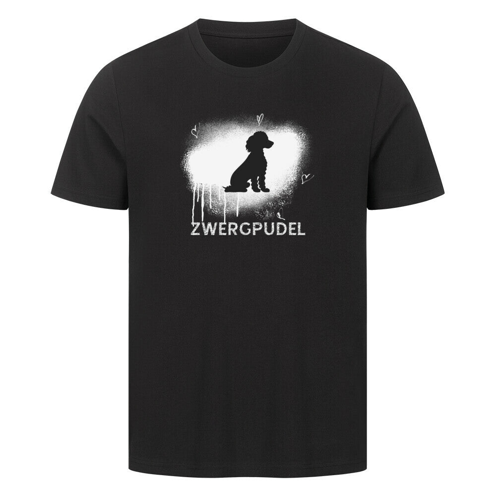 Premium T-Shirt "Zwergpudel - Brush" Schwarz – hunde-shirt.de