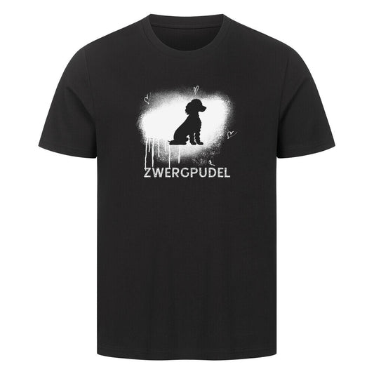 Premium T-Shirt "Zwergpudel - Brush" Schwarz – hunde-shirt.de