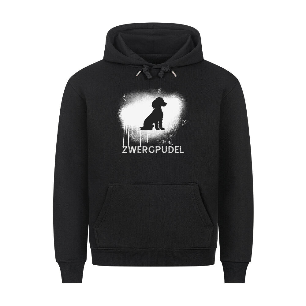 Premium Hoodie "Zwergpudel - Brush" Schwarz – hunde-shirt.de