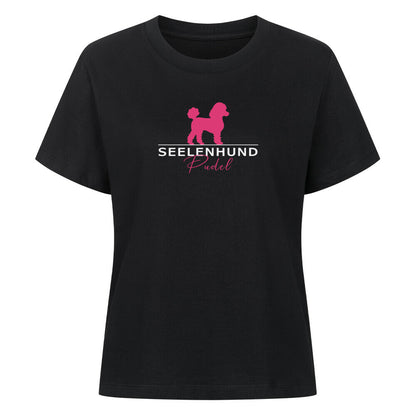 Premium Organic Damen-Shirt "Pudel - Seelenhund" Schwarz – hunde-shirt.de