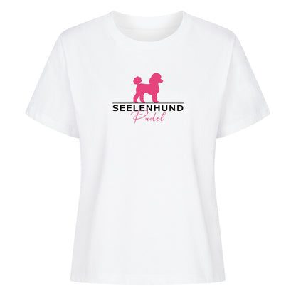 Premium Organic Damen-Shirt "Pudel - Seelenhund" Weiß – hunde-shirt.de