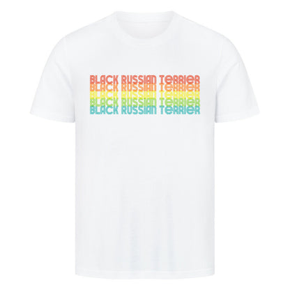 Premium T-Shirt "Black Russian - RETRO" Weiß – hunde-shirt.de