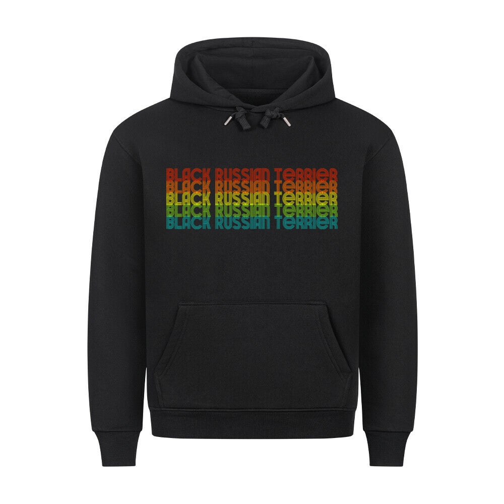 Premium Hoodie "Black Russian - RETRO" Schwarz – hunde-shirt.de