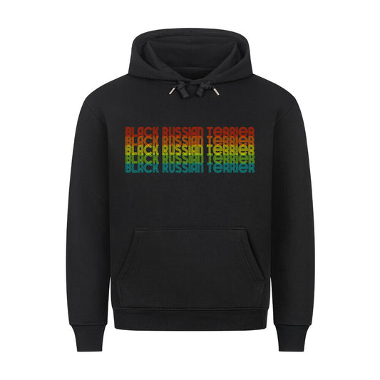 Premium Hoodie "Black Russian - RETRO" Schwarz – hunde-shirt.de