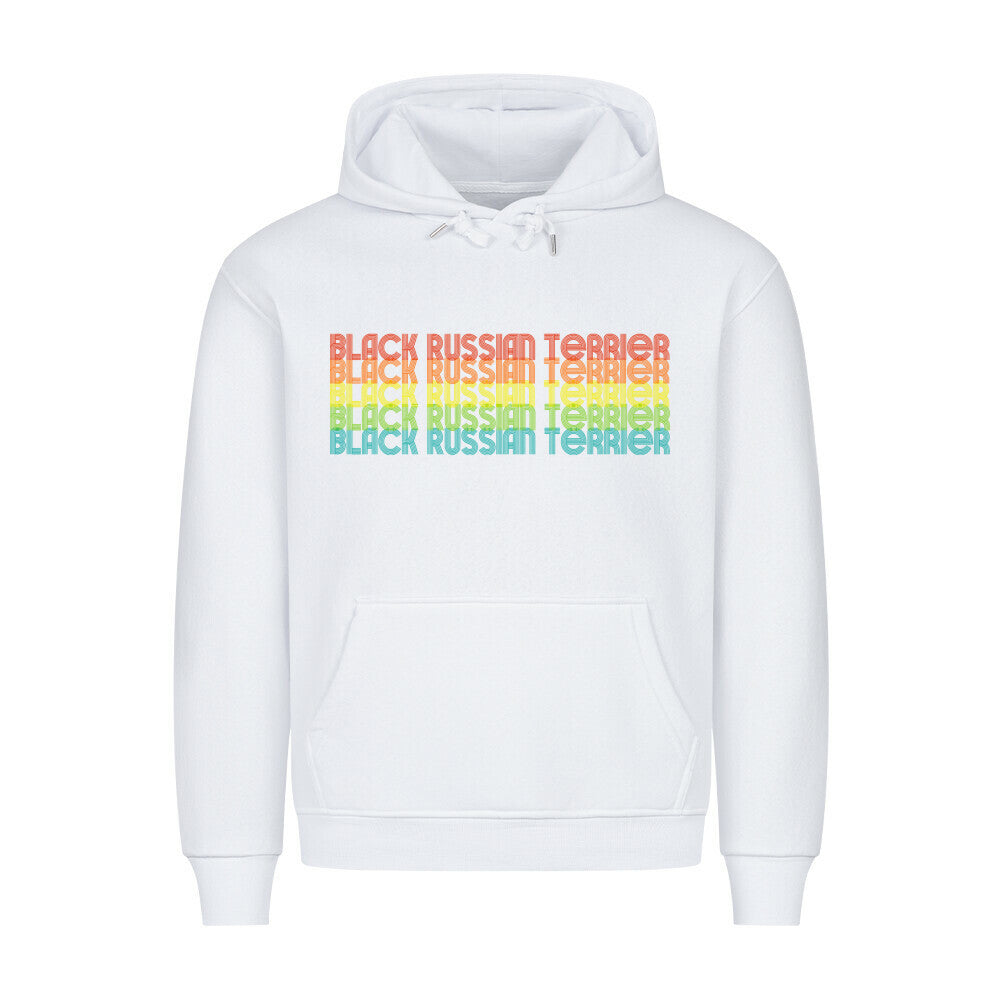 Premium Hoodie "Black Russian - RETRO" Weiß – hunde-shirt.de