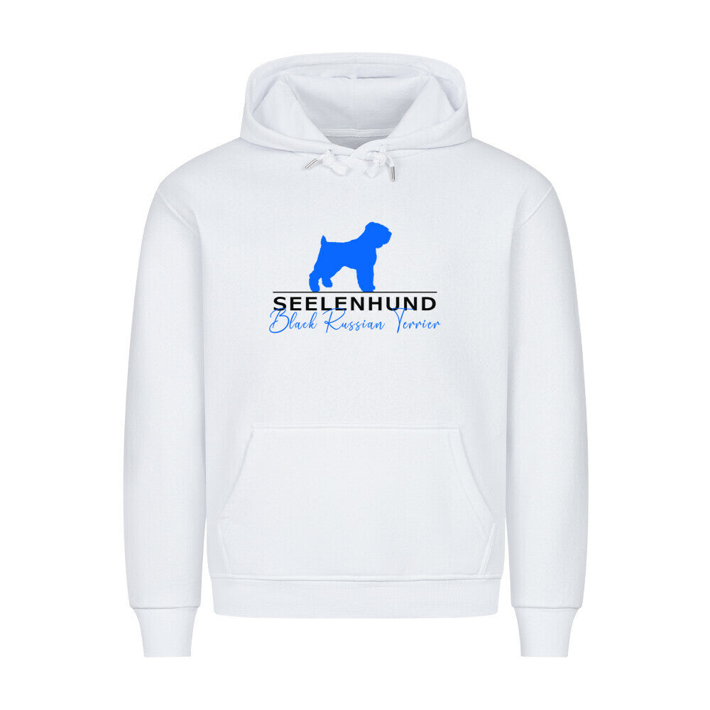 Premium Hoodie "Black Russian - Seelenhund" Weiß – hunde-shirt.de