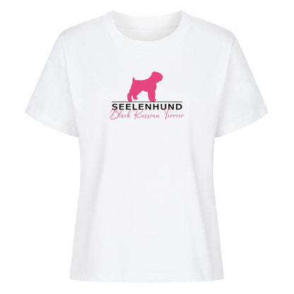 Premium Organic Shirt "Black Russian - Seelenhund" Weiß – hunde-shirt.de