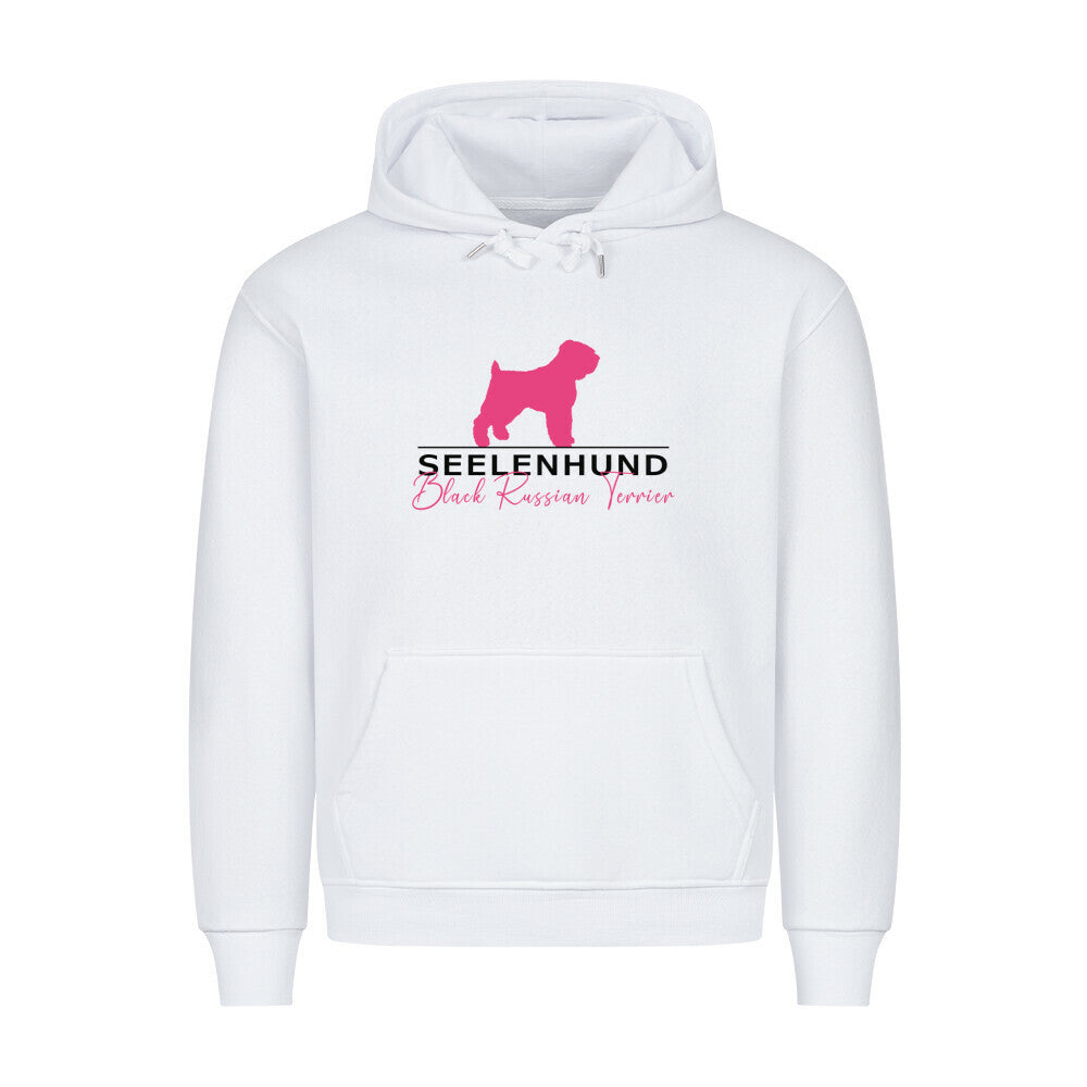 Premium Hoodie "Black Russian - Seelenhund" Weiß – hunde-shirt.de