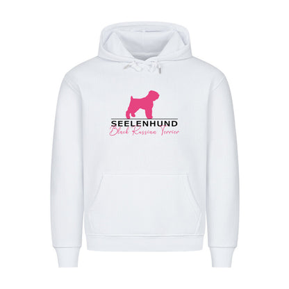 Premium Hoodie "Black Russian - Seelenhund" Weiß – hunde-shirt.de