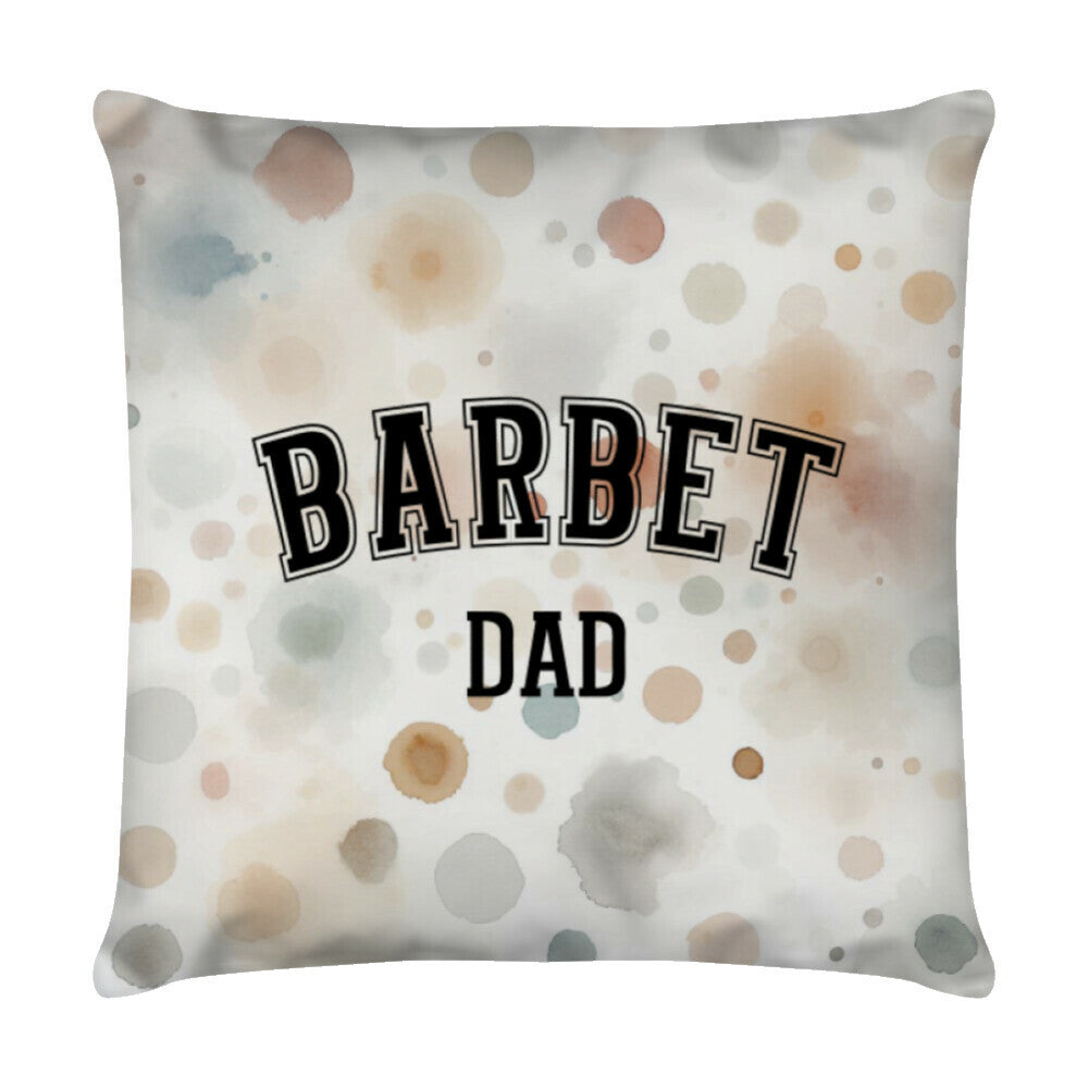 Kissen "Barbet - DAD" Weiß – hunde-shirt.de