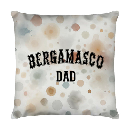 Kissen "Bergamasco - DAD" Weiß – hunde-shirt.de