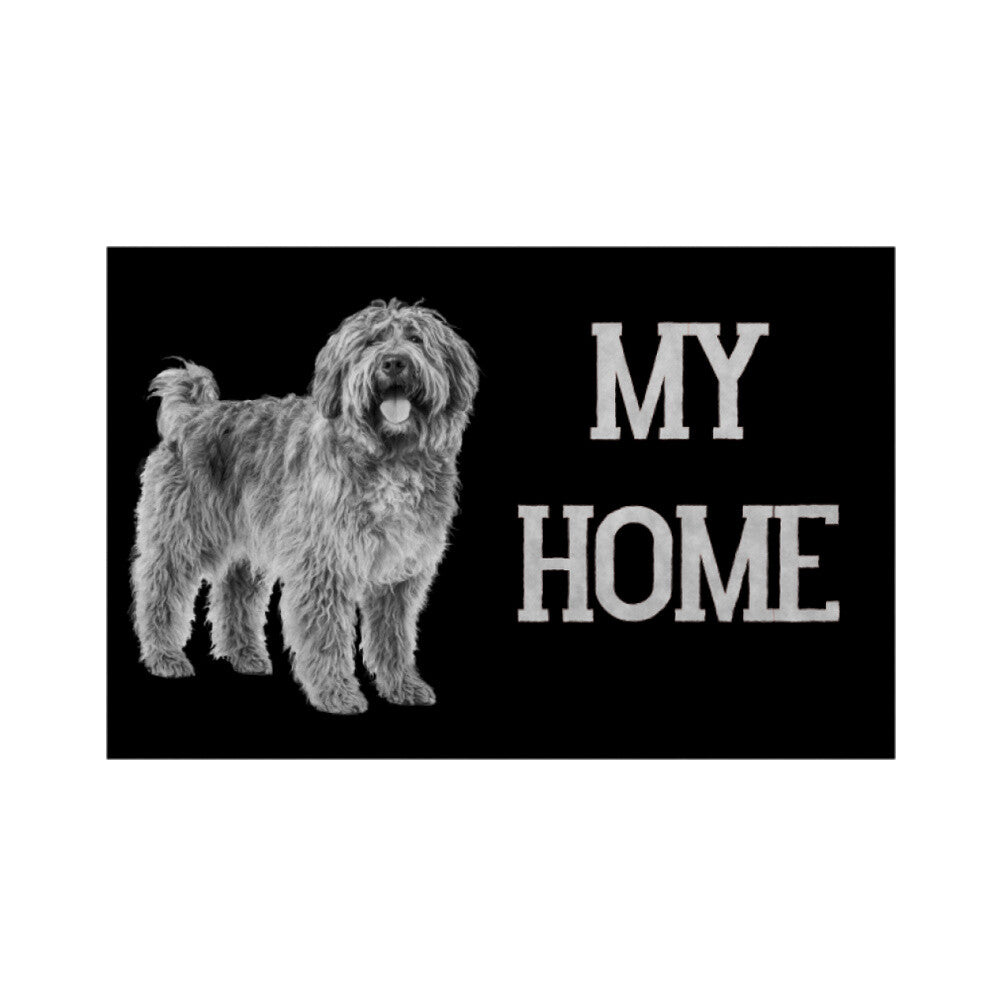 Fußmatte "Bergamasco - MY HOME II" Weiß – hunde-shirt.de