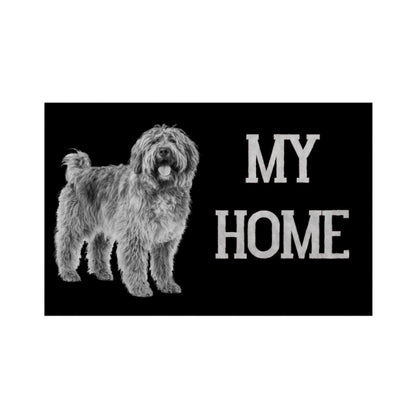Fußmatte "Bergamasco - MY HOME II" Weiß – hunde-shirt.de