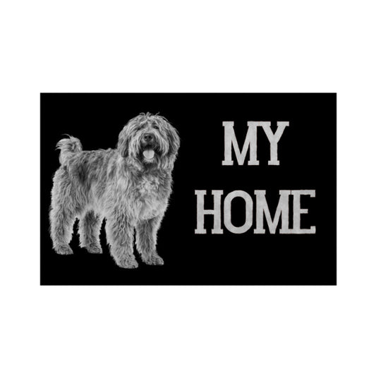 Fußmatte "Bergamasco - MY HOME II" Weiß – hunde-shirt.de