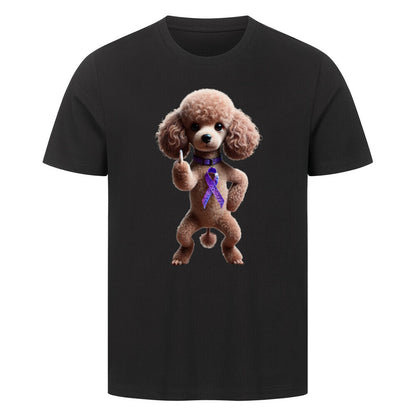 Premium T-Shirt "Pudel - Fuck Cancer" Schwarz – hunde-shirt.de