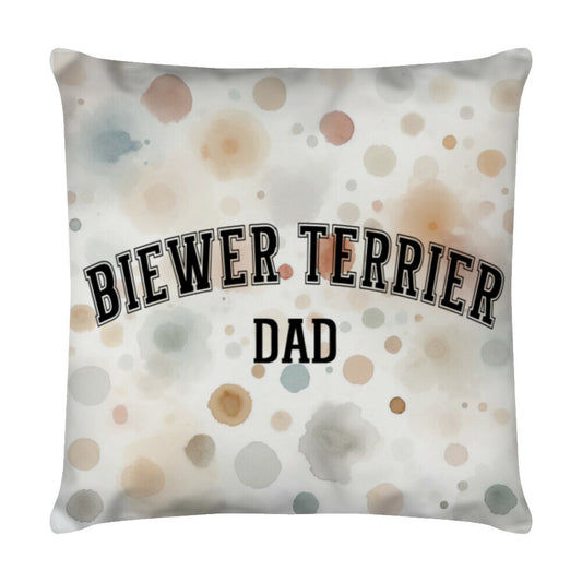 Kissen "Biewer Terrier - DAD" Weiß – hunde-shirt.de