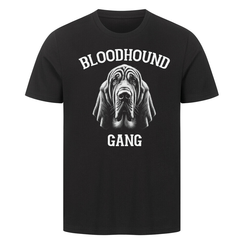 Premium T-Shirt "Bloodhound - Gang" Schwarz – hunde-shirt.de