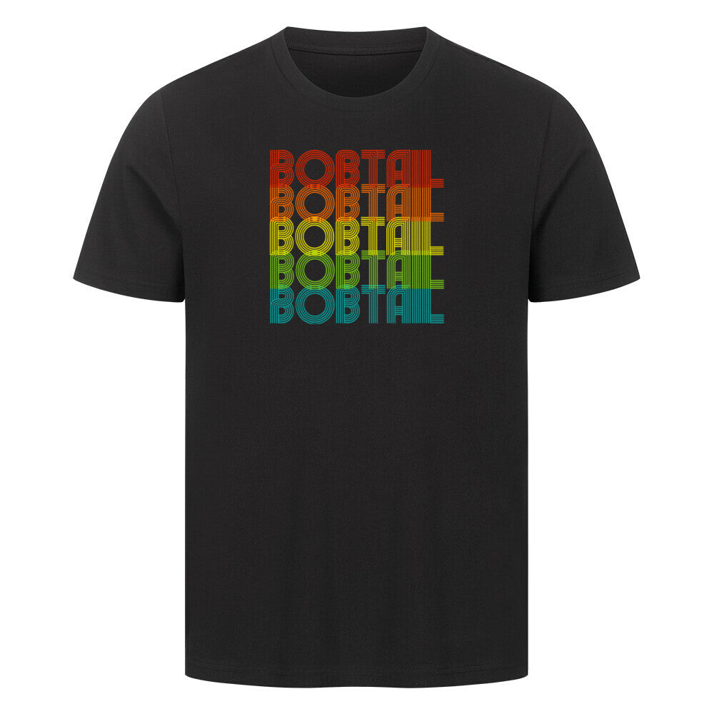 Premium T-Shirt "Bobtail - RETRO" Schwarz – hunde-shirt.de