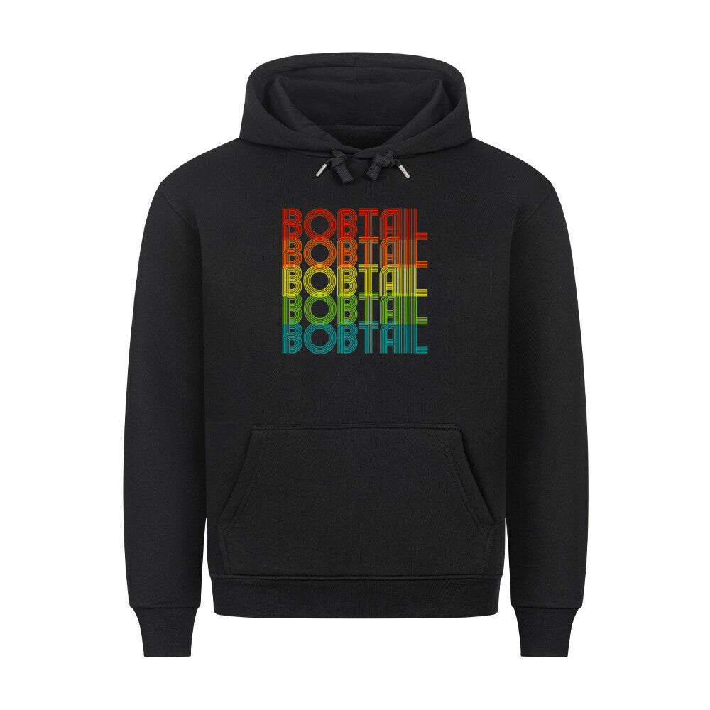 Premium Hoodie "Bobtail - RETRO" Schwarz – hunde-shirt.de
