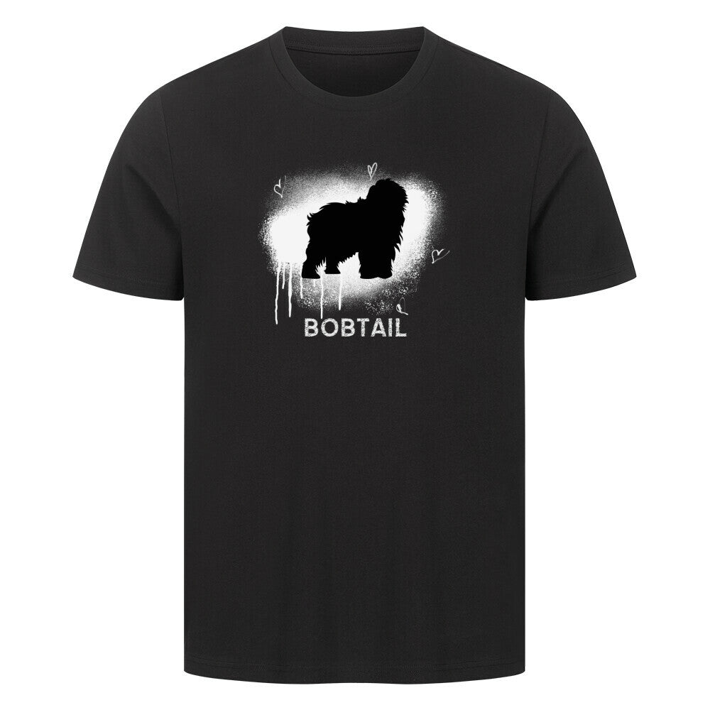 Premium T-Shirt "Bobtail - Brush" Schwarz – hunde-shirt.de