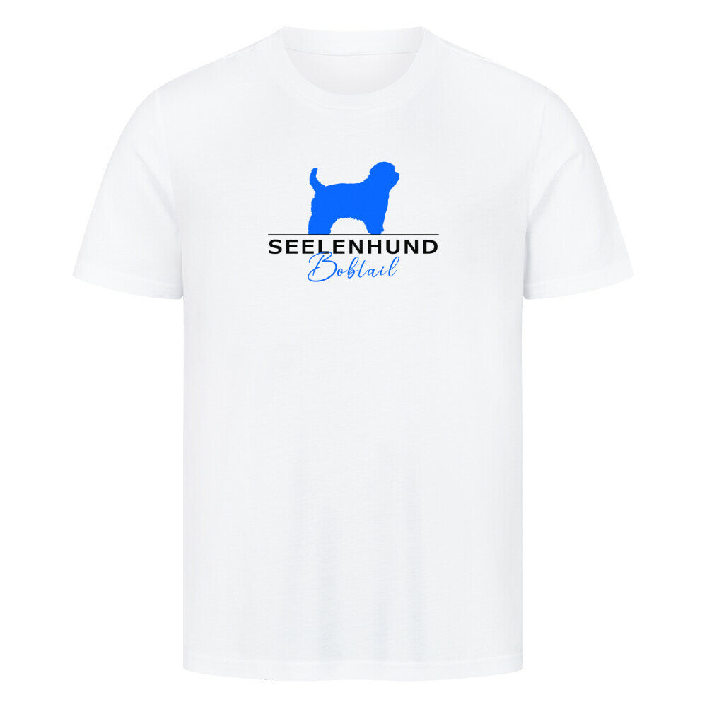 Premium T-Shirt "Bobtail - Seelenhund" Weiß – hunde-shirt.de