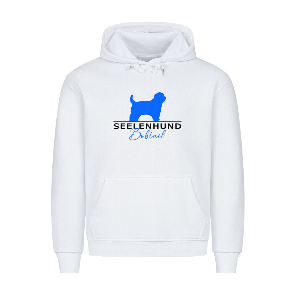 Premium Hoodie "Bobtail - Seelenhund" Weiß – hunde-shirt.de