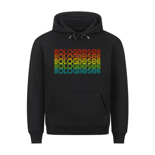 Premium Hoodie "Bologneser- RETRO" Schwarz – hunde-shirt.de