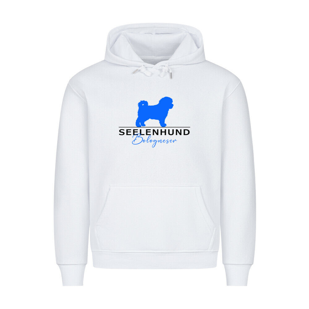 Premium Hoodie "Bologneser- Seelenhund" Weiß – hunde-shirt.de