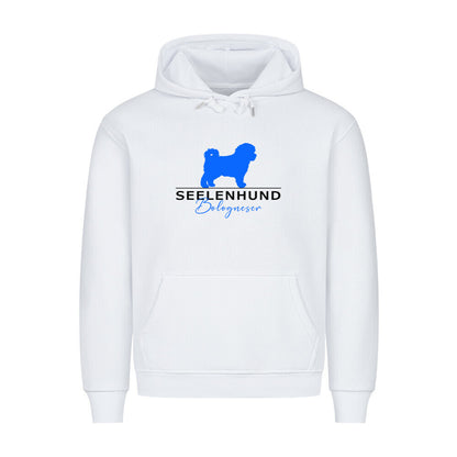 Premium Hoodie "Bologneser- Seelenhund" Weiß – hunde-shirt.de