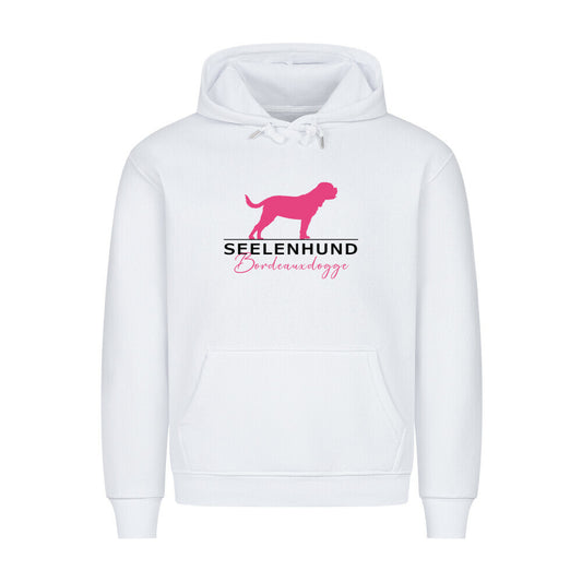 Premium Hoodie "Bordeauxdogge- Seelenhund" Weiß – hunde-shirt.de