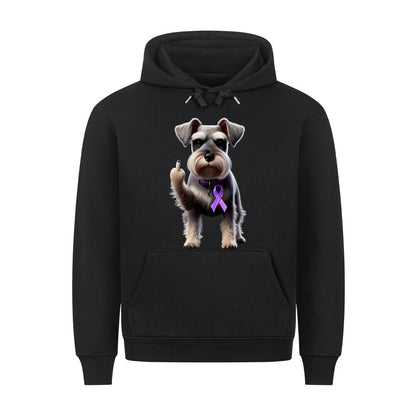 Premium Hoodie "Schnauzer - Fuck Cancer" Schwarz – hunde-shirt.de