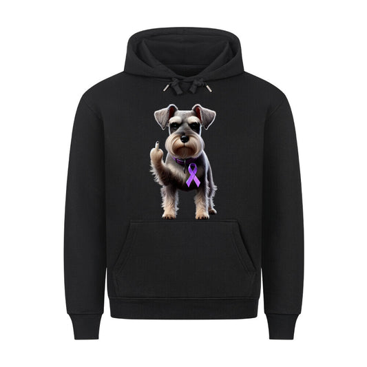 Premium Hoodie "Schnauzer - Fuck Cancer" Schwarz – hunde-shirt.de