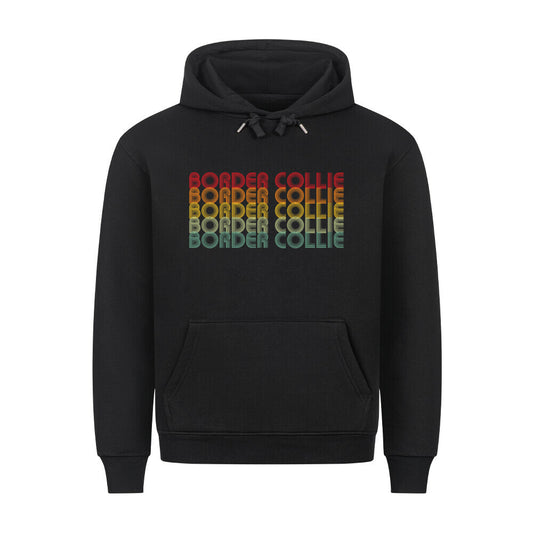 Premium Hoodie "Border Collie - RETRO" Schwarz – hunde-shirt.de