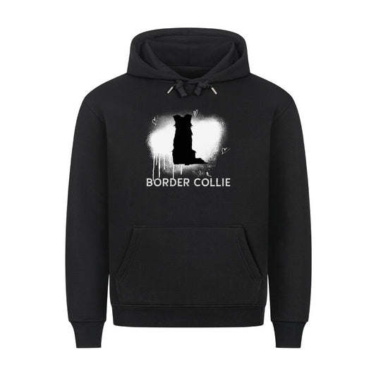 Premium Hoodie "Border Collie - Brush" Schwarz – hunde-shirt.de