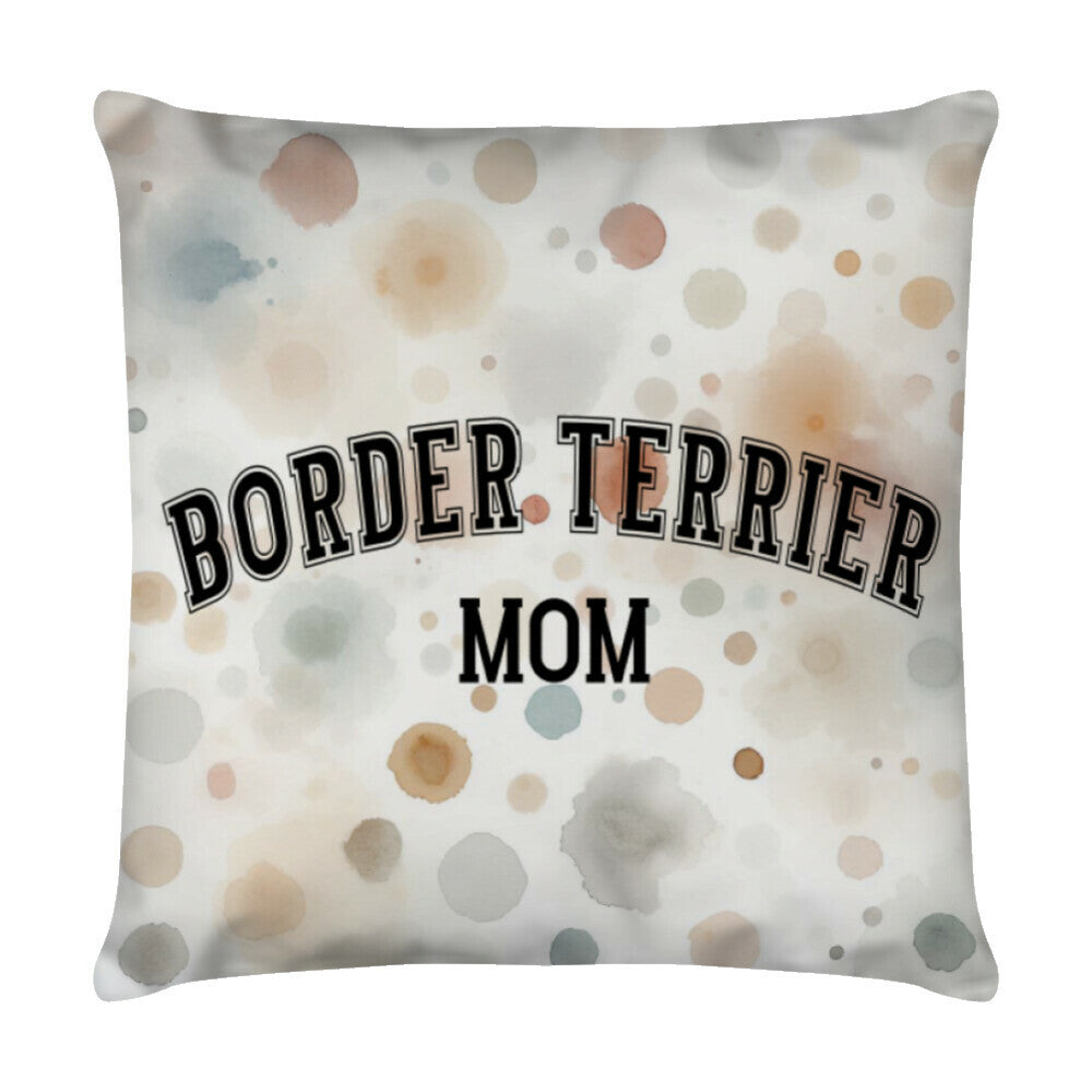 Kissen "Border Terrier - MOM" Weiß – hunde-shirt.de