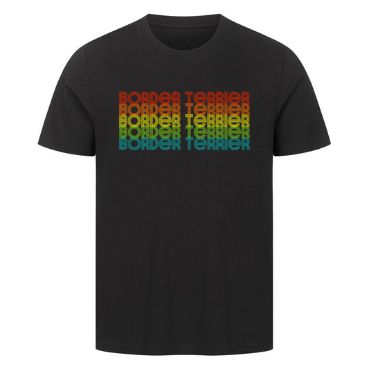Premium T-Shirt "Border Terrier - RETRO" Schwarz – hunde-shirt.de