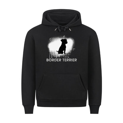 Premium Hoodie "Border Terrier - Brush" Schwarz – hunde-shirt.de
