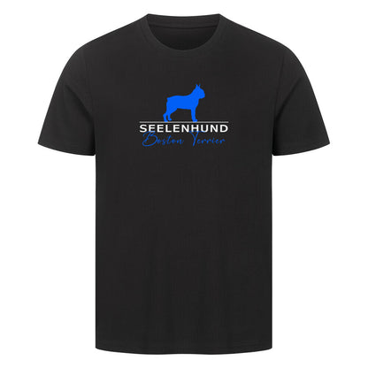Premium T-Shirt "Boston Terrier - Seelenhund" Schwarz – hunde-shirt.de