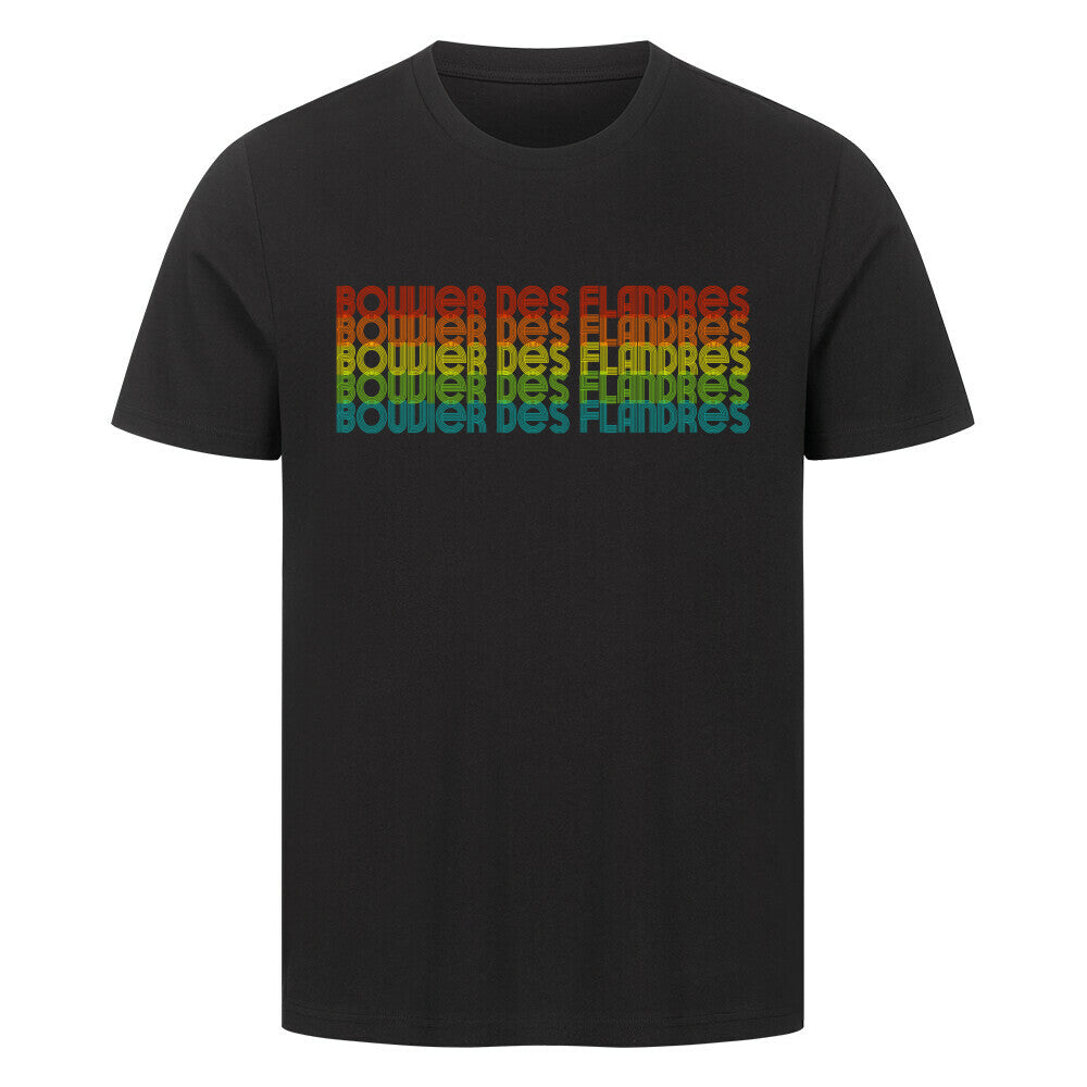 Premium T-Shirt "Bouvier - RETRO" Schwarz – hunde-shirt.de