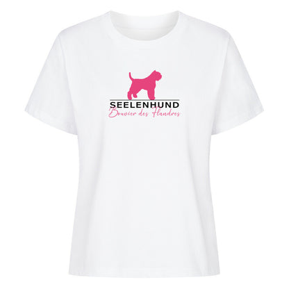 Premium Organic Damen-Shirt "Bouvier - Seelenhund" Weiß – hunde-shirt.de