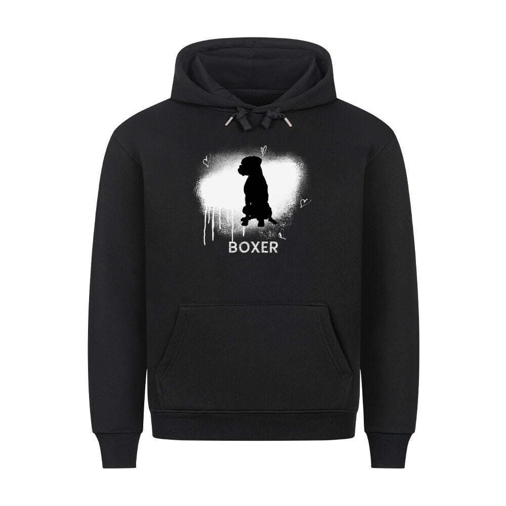 Premium Hoodie "Boxer - Brush" Schwarz – hunde-shirt.de