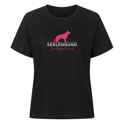 Premium Organic Damen-Shirt "Schäferhund - Seelenhund" Schwarz – hunde-shirt.de