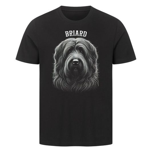 Premium T-Shirt "Briard - Pure" Schwarz – hunde-shirt.de