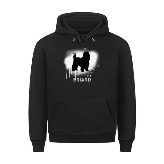 Premium Hoodie "Briard - Brush" Schwarz – hunde-shirt.de