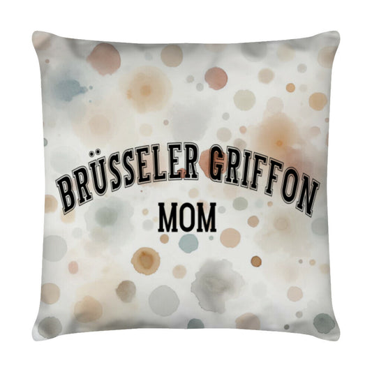 Kissen "Brüsseler Griffon - MOM" Weiß – hunde-shirt.de